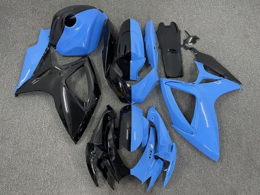 Meilleurs Carénages Moto Suzuki GSXR 600 / GSXR 750 2006-2007 - Noir Brillant Bleu Diviser