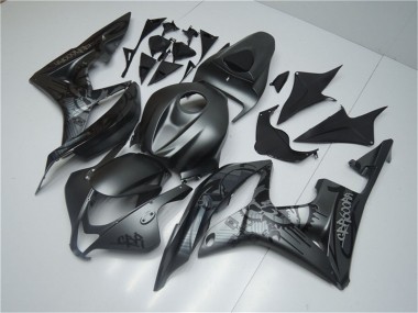 Meilleurs Carénages Moto Honda CBR600RR 2007-2008 - Noir Mat Graffiti