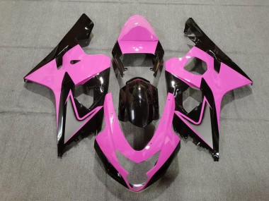 Meilleurs Carénages Moto Suzuki GSXR 600 / GSXR 750 2004-2005 - Rose Noir Brillant