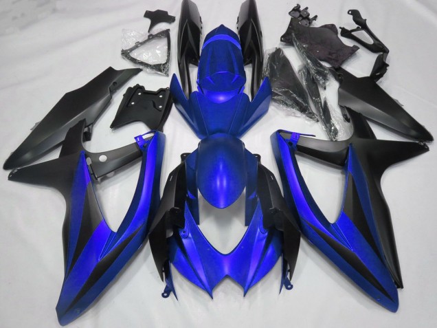 Carénages Moto Suzuki GSXR 600 / GSXR 750 2008-2010 - Bleu Noir Mat