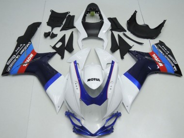 Meilleurs Carénages Moto Suzuki GSXR 600 / GSXR 750 2011-2024 - Blanc Bleu Noir Rouge Motul