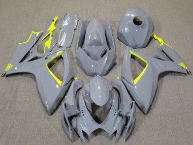 Meilleurs Carénages Moto Suzuki GSXR 600 / GSXR 750 2006-2007 - Nardo Gris Haute Visibilité Jaune