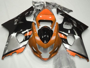Meilleurs Carénages Moto Suzuki GSXR 600 / GSXR 750 2004-2005 - Orange Argent Noir