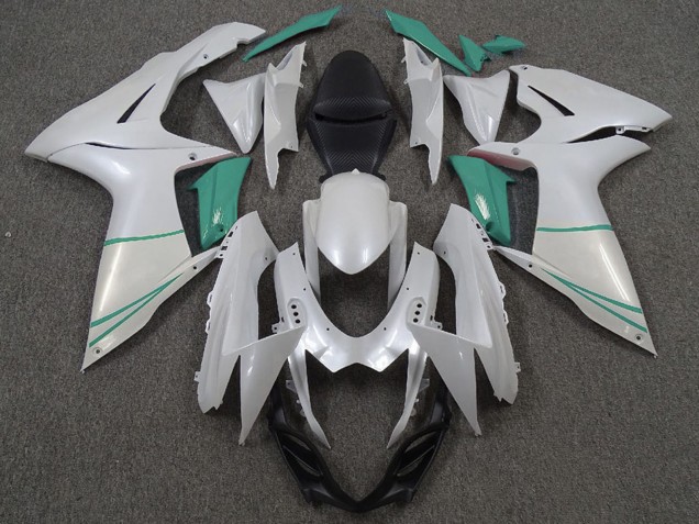 Carénages Moto Suzuki GSXR 600 / GSXR 750 2011-2024 - Blanc Perle T Bleu