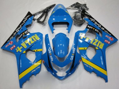 Meilleurs Carénages Moto Suzuki GSXR 600 / GSXR 750 2004-2005 - Bleu Or Noir Rizla