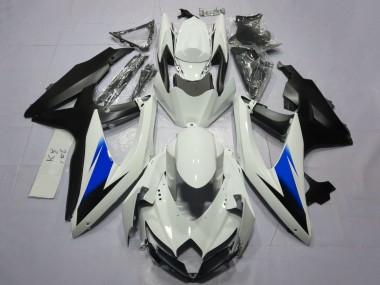 Meilleurs Carénages Moto Suzuki GSXR 600 / GSXR 750 2008-2010 - Blanc Bleu Noir Mat