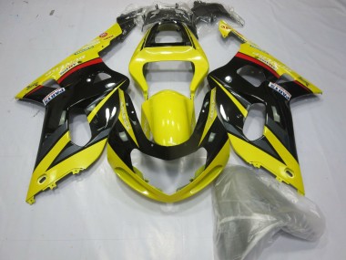 Meilleurs Carénages Moto Suzuki GSXR 600 / GSXR 750 2001-2003 - Jaune Gris Noir Brillant