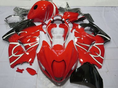 Meilleurs Carénages Moto Suzuki GSXR 1300 1996-2007 - Rouge Blanc Noir