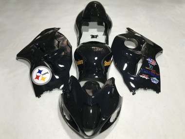 Meilleurs Carénages Moto Suzuki GSXR 1300 1996-2007 - Noir Brillant Team Logo