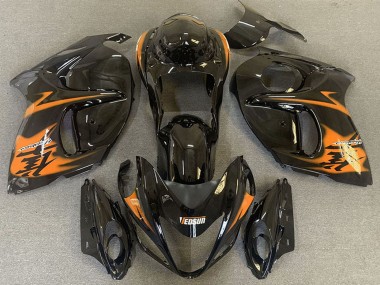 Meilleurs Carénages Moto Suzuki GSXR 1300 2008-2020 - Noir Brillant Orange
