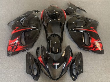 Meilleurs Carénages Moto Suzuki GSXR 1300 2008-2020 - Noir Brillant Rouge Logo