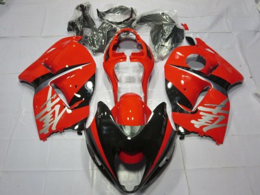 Meilleurs Carénages Moto Suzuki GSXR 1300 1996-2007 - Rouge Noir Argent Décalque