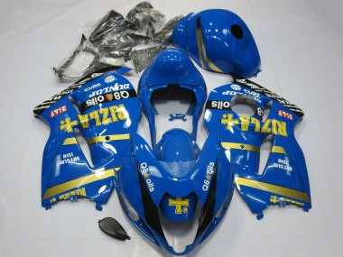 Meilleurs Carénages Moto Suzuki GSXR 1300 1996-2007 - Bleu Or Rizla