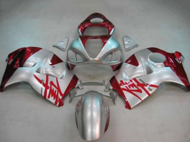 Meilleurs Carénages Moto Suzuki GSXR 1300 1996-2007 - Argent Rouge