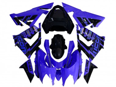 Meilleurs Carénages Moto Kawasaki ZX10R 2004-2005 - Bleu Noir Logo