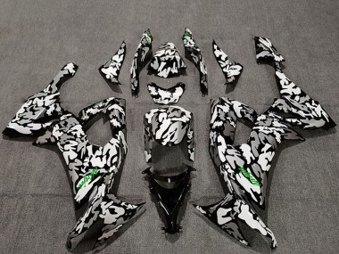 Meilleurs Carénages Moto Kawasaki ZX10R 2008-2010 - Camouflage Vert Décalque