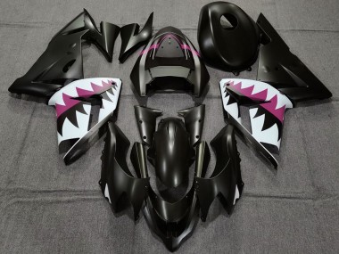 Meilleurs Carénages Moto Kawasaki ZX10R 2004-2005 - Noir Mat Rose Requin