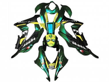 Meilleurs Carénages Moto Kawasaki ZX10R 2016-2020 - Vert Forêt Jaune Requin 46