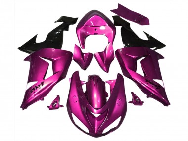 Meilleurs Carénages Moto Kawasaki ZX10R 2006-2007 - Rose Noir Brillant