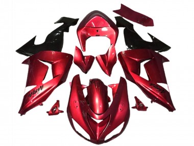 Meilleurs Carénages Moto Kawasaki ZX10R 2006-2007 - Rouge Noir Brillant
