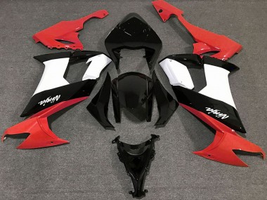 Meilleurs Carénages Moto Kawasaki ZX10R 2008-2010 - Rouge Brillant Noir Blanc