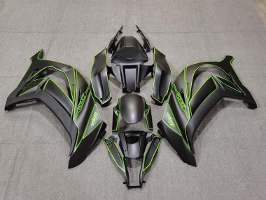 Meilleurs Carénages Moto Kawasaki ZX10R 2011-2015 - Noir Mat Vert Doubler