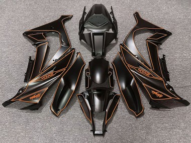 Meilleurs Carénages Moto Kawasaki ZX10R 2011-2015 - Noir Mat Orange Doubler