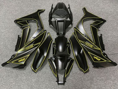Meilleurs Carénages Moto Kawasaki ZX10R 2011-2015 - Noir Mat Jaune Doubler