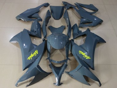 Meilleurs Carénages Moto Kawasaki ZX10R 2008-2010 - Gris Nardo Foncé Haute Visibilité Jaune