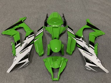 Meilleurs Carénages Moto Kawasaki ZX10R 2011-2015 - Vert Blanc Noir Brillant OEM Style