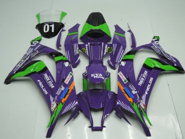 Meilleurs Carénages Moto Kawasaki ZX10R 2011-2015 - Violet Noir Vert Orange Blanc Trick Star EVA Courses OEM Style