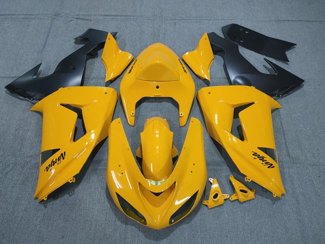 Carénages Moto Kawasaki ZX10R 2006-2007 - Jaune Noir Ninja