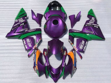 Meilleurs Carénages Moto Kawasaki ZX10R 2004-2005 - Violet Vert Trick Star