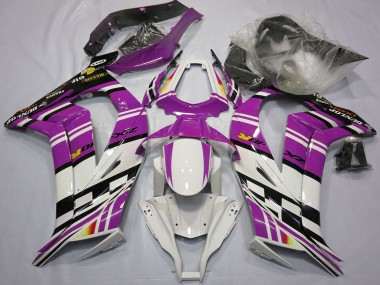 Meilleurs Carénages Moto Kawasaki ZX10R 2011-2015 - Violet Noir Blanc Jaune
