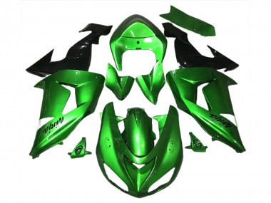 Meilleurs Carénages Moto Kawasaki ZX10R 2006-2007 - Vert Noir Brillant