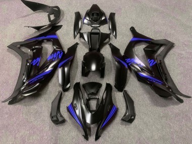 Meilleurs Carénages Moto Kawasaki ZX10R 2016-2020 - Noir Mat Bleu Ninja