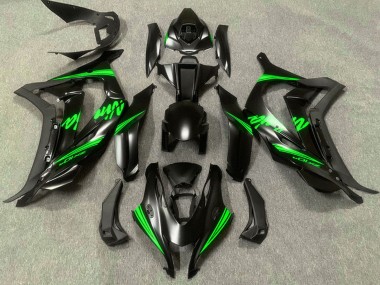 Meilleurs Carénages Moto Kawasaki ZX10R 2016-2020 - Noir Mat Vert Ninja
