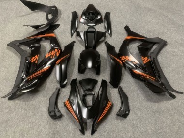 Meilleurs Carénages Moto Kawasaki ZX10R 2016-2020 - Noir Mat Orange Ninja