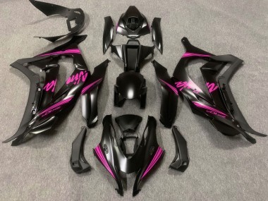 Meilleurs Carénages Moto Kawasaki ZX10R 2016-2020 - Noir Mat Rose Ninja