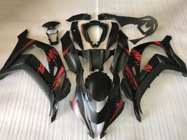 Meilleurs Carénages Moto Kawasaki ZX10R 2016-2020 - Noir Mat Rouge Ninja