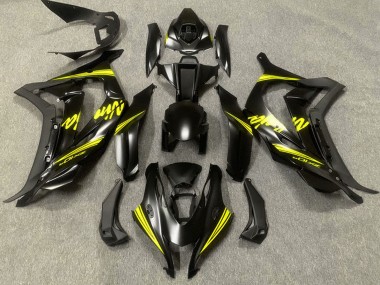 Meilleurs Carénages Moto Kawasaki ZX10R 2016-2020 - Noir Mat Jaune Ninja