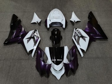 Meilleurs Carénages Moto Kawasaki ZX10R 2004-2005 - Blanc Violet Noir