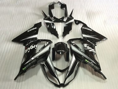 Meilleurs Carénages Moto Kawasaki ZX6R 2013-2018 - Noir Brillant Blanc