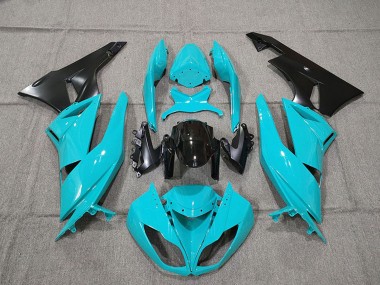 Meilleurs Kits Carénage Moto Kawasaki ZX6R 2009-2012 - Bleu Noir Brillant