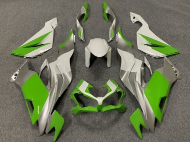 Meilleurs Carénages Moto Kawasaki ZX6R 2019-2022 - Blanc Argent Vert