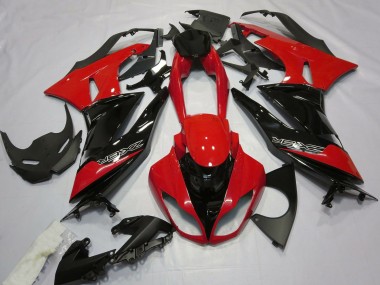 Meilleurs Carénages Moto Kawasaki ZX6R 2009-2012 - Rouge Noir Brillant