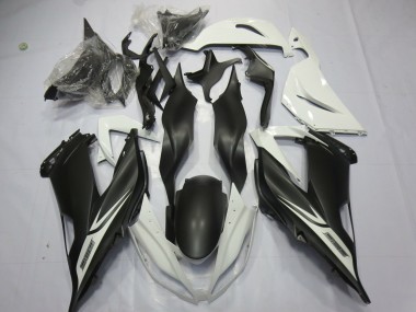 Meilleurs Carénages Moto Kawasaki ZX6R 2013-2018 - Blanc Noir Mat
