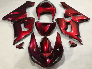 Meilleurs Carénages Moto Kawasaki ZX6R 2005-2006 - Rouge Métallisé