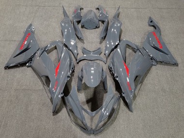 Meilleurs Carénages Moto Kawasaki ZX6R 2013-2018 - Nardo Gris Rouge