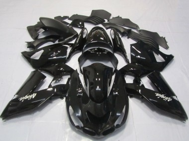 Meilleurs Carénages Moto Kawasaki ZX14R 2006-2011 - Noir Brillant Blanc Ninja